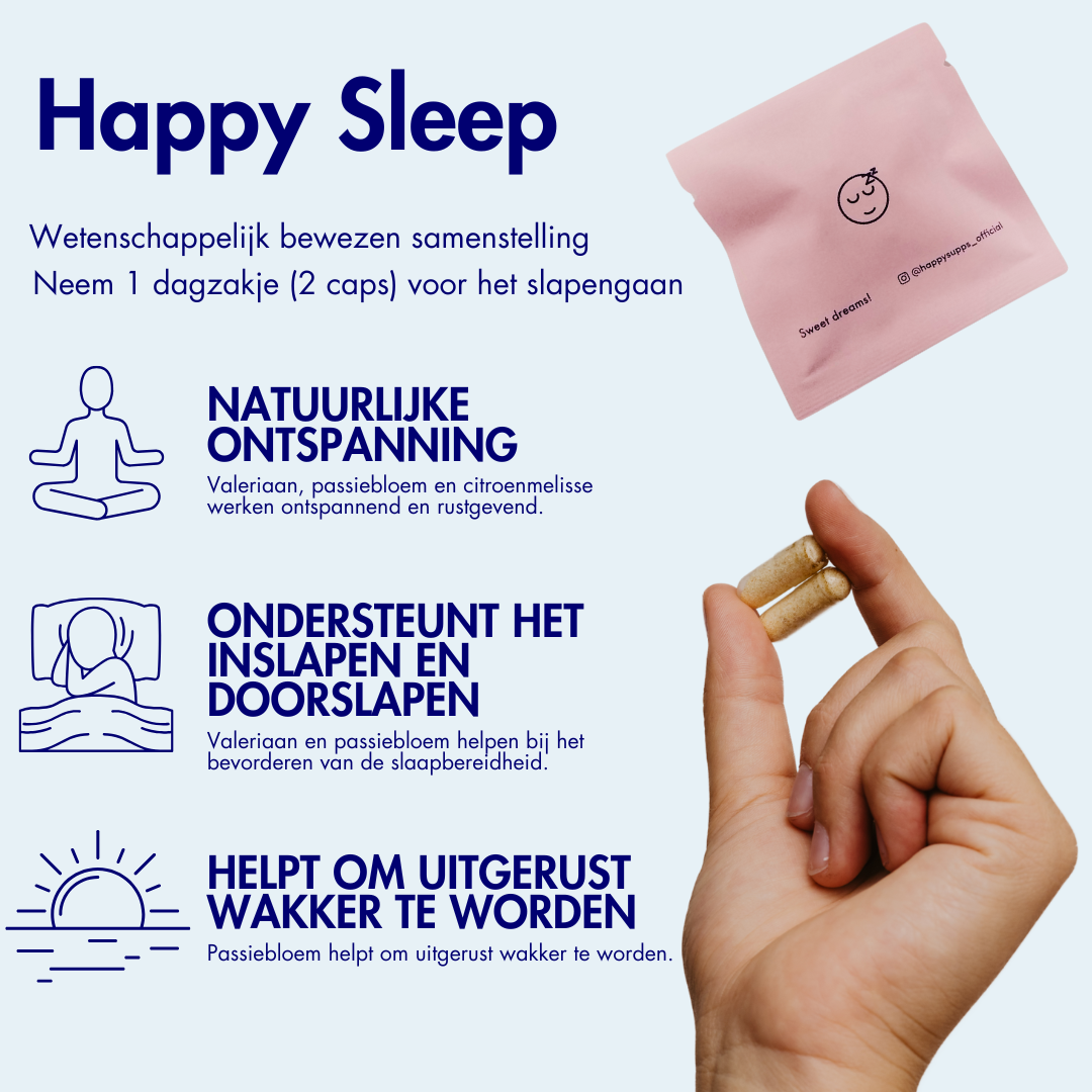 Happy Sleep -  Slaap & Ontspanning Supplement (+ Gratis Happy Sleep Mask)