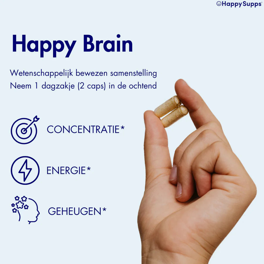 Happy Brain - Premium nootropic supplement (1+1 gratis)